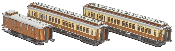Kato HobbyTrain Lemke H44020 - 3pc. CIWL Set 1 Simplon-Express - AC Version